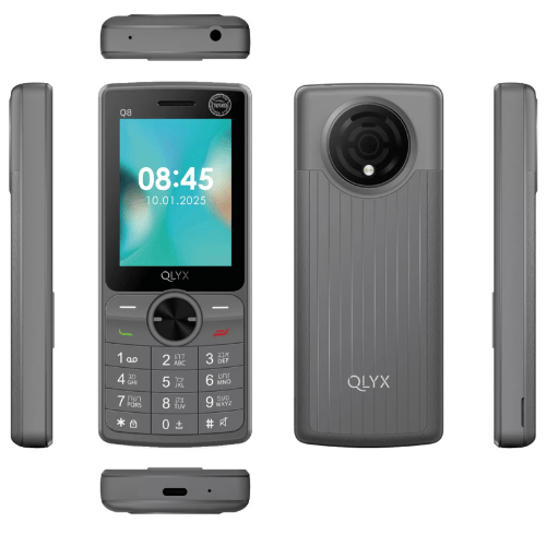 טלפון כשר מתקדם צבע אפור QLYX Q8 4G