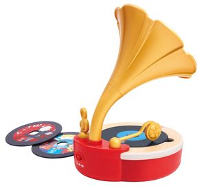 גרמופון מקליט ומשמיע עם 2 תקליטים