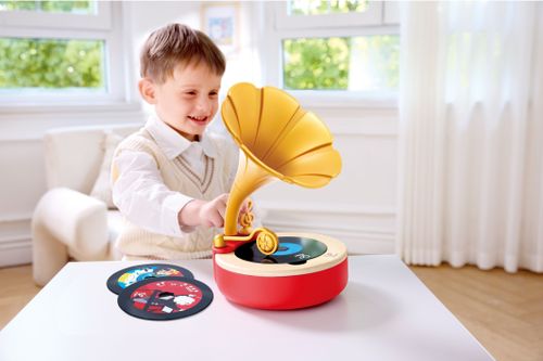 גרמופון מקליט ומשמיע עם 2 תקליטים