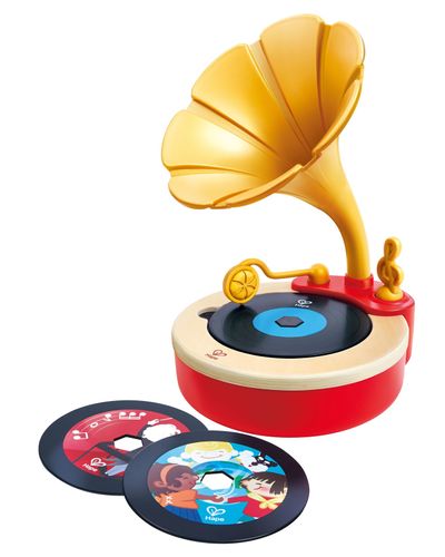 גרמופון מקליט ומשמיע עם 2 תקליטים