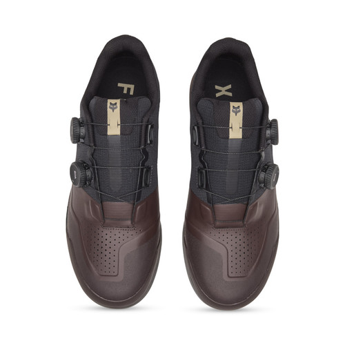 נעלי רכיבה פוקס פלאט חום - FOX UNION FLAT BOA SHOE V25