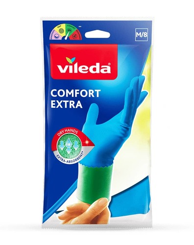 כפפות גומי אקסטרא נוחות וילדה VILEDA תוצרת יעקבי 