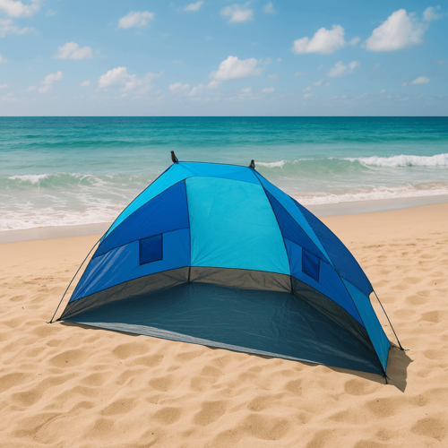 אוהל חוף פתוח מתקפל