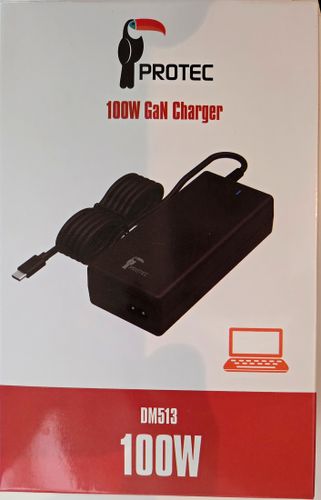 מטען למחשב נייד עם חיבור Protec DM513 -100W Type-c
