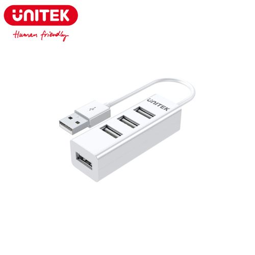 מפצל 4 פורט USB 2.0 לבן Unitek Y-2146