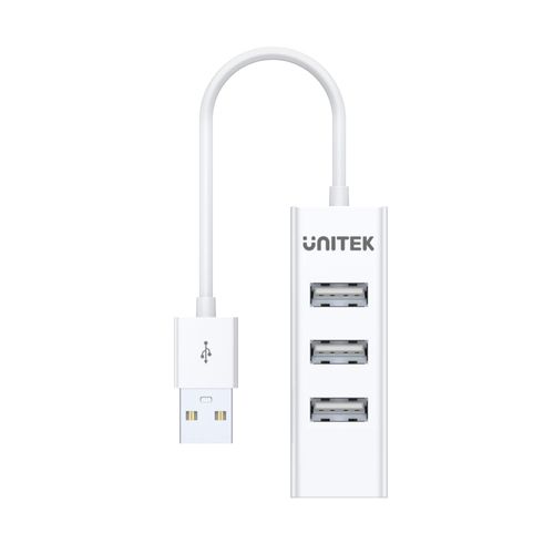 מפצל 4 פורט USB 2.0 לבן Unitek Y-2146