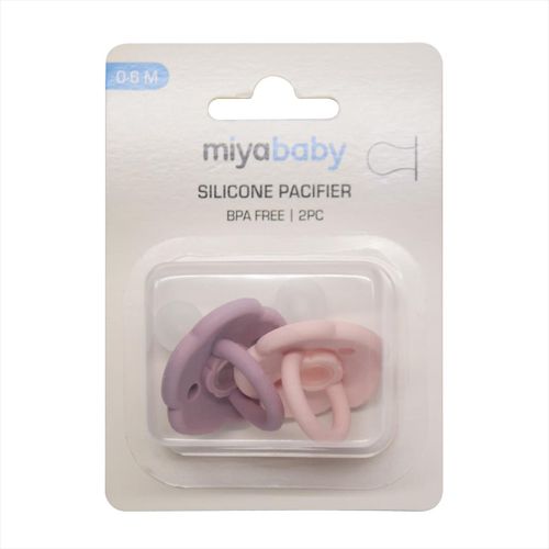 זוג מוצצים 100% סיליקון עם פתחי איוורור למניעת פריחת פה (0-6) - Bubblegum/Blush