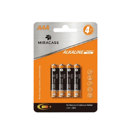 סט 4 סוללות MIRACASE ALKALINE AAA