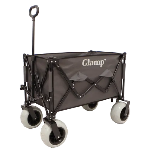 עגלת קמפינג מתקפלת עם גלגלי בלון מבית GLAMP – אפור