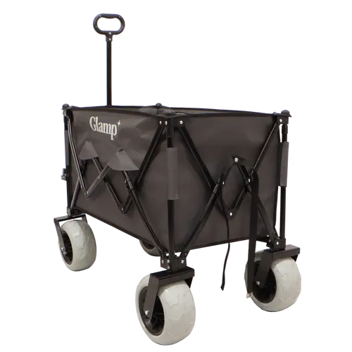 עגלת קמפינג מתקפלת עם גלגלי בלון מבית GLAMP – אפור