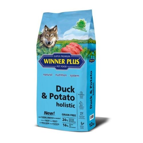 Winner Plus Adult Dog Food – Duck & Potato 2 kg | מזון הוליסטי לכלב בוגר – ברווז ותפוח אדמה 2 ק