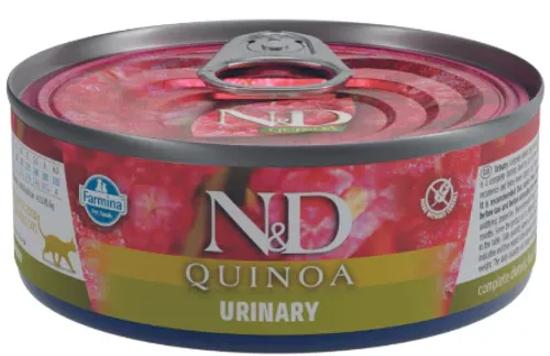 N&D Quinoa Urinary – שימור רפואי לחתולים לבעיות בדרכי השתן