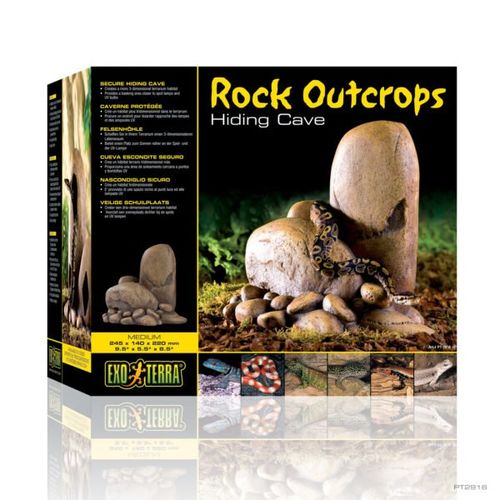  ExoTerra Rock Outcrops – פלטפורמת סלע ריאליסטית ומסתור לזוחלים