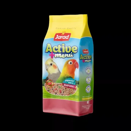 מזון עשיר לציפורי אהבה ונימפות Jarad Active Menu – שקית 1 ק”ג