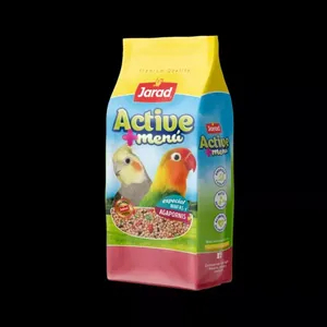 מזון עשיר לציפורי אהבה ונימפות Jarad Active Menu – שקית 1 ק”ג