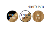 ארון סיאטל תלוי בגימור עץ מלא - 60/47 