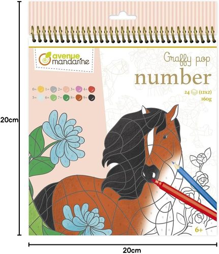 חוברת צביעה לילדים (6+) לפי מספרים, 20*20 ס