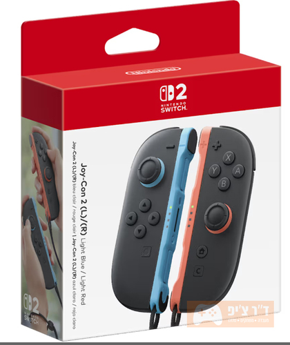 Nitendo Switch 2 JOY-CON PAIR L BLUE L RED זמין במלאי
