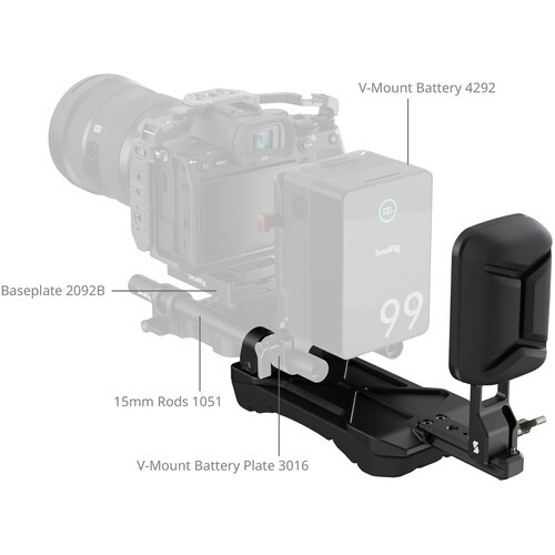  SmallRig 5153 Universal Shoulder Pad with 15mm Dual-Rod Clamp