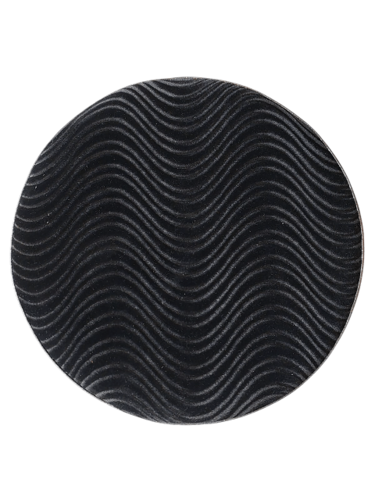 כסא תופים בעבודת יד בצבע שחור עם ריפוד קטיפה גלי מבית PORK PIE PERCUSSION