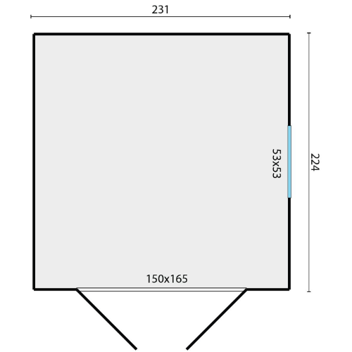 מחסן עץ 2.24X2.31 Hugo מטר