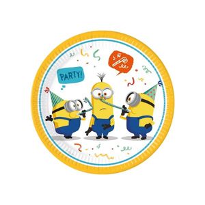 צלחות נייר מיניונים 8 יח