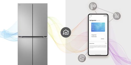 מקרר 4 דלתות מקפיא תחתון 530 ליטר LG GMB860