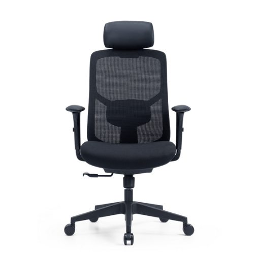 כיסא משרדי אורטופדי KEISAR Black Bold כולל משענת ראש