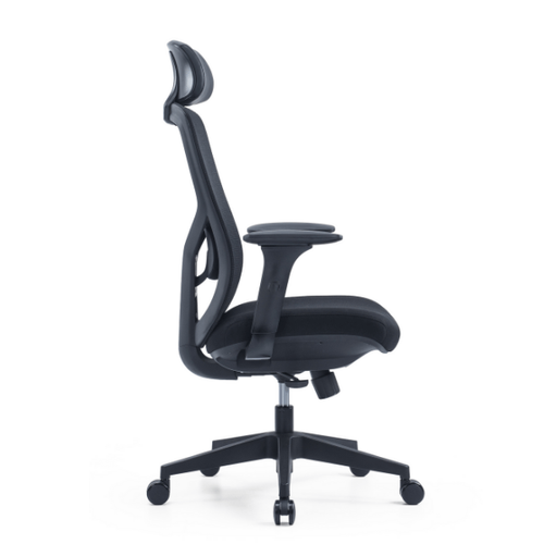 כיסא משרדי אורטופדי KEISAR Black Bold כולל משענת ראש