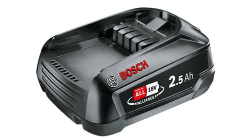 סוללה נטענת 18V קיבולת 2.5 אמפר - BOSCH PBA 18V 2.5Ah W-B POWER FOR ALL