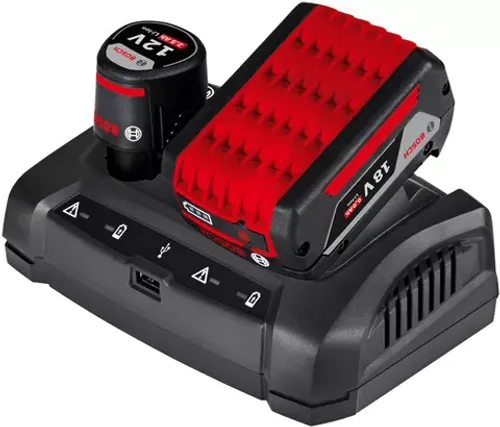 מטען מהיר כפול עם יציאת (USB)- BOSCH GAX 18V-30 Professional 10.8-18V