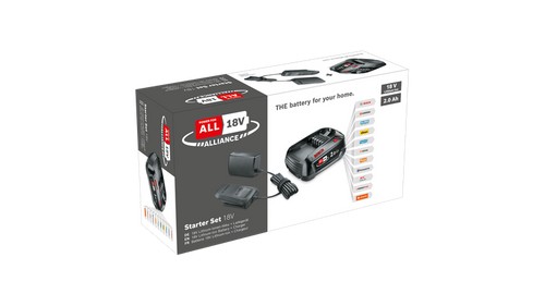 סוללה 2 אמפר ומטען עם סוללה אחת - BOSCH AL18V-20 PBA 18V