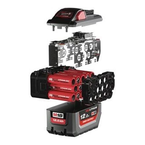 סוללה עוצמתית 12אמפר MILWAUKEE M18 HB12 HIGH OUTPUT -  18V 