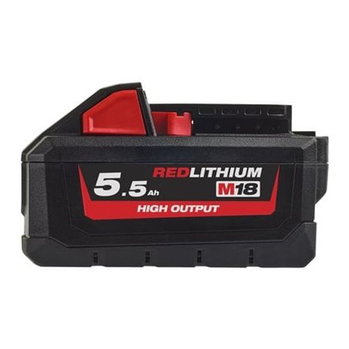 סוללה נטענת 5.5 אמפר - MILWAUKEE M18HB5.5 M18 HIGH OUTPUT