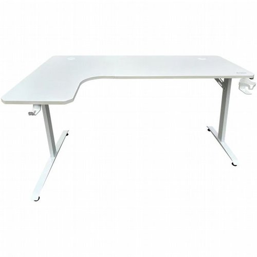 שולחן גיימינג לבן - Dragon TL WHITE עם זווית שמאל כולל תאורת RGB