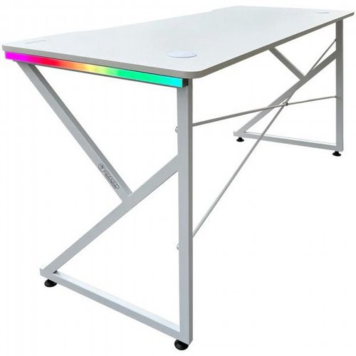 שולחן גיימינג לבן - Dragon TK XL WHITE כולל תאורת RGB