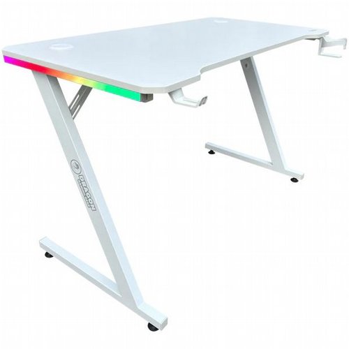 שולחן גיימינג לבן - Dragon TZ WHITE כולל תאורת RGB
