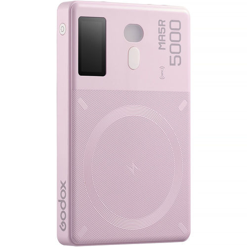 פנס וסוללה ניידת לסמארטפונים Godox MA5R RGB LED Light and Power Bank (Pink)