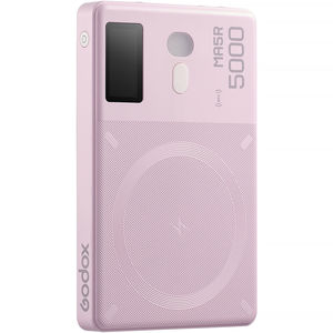 פנס וסוללה ניידת לסמארטפונים Godox MA5R RGB LED Light and Power Bank (Pink)