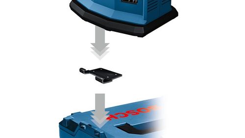עמדת טעינה מקצועית BOSCH GAL 18V6-80 בצבע כחול-שחור, עם שישה חריצי טעינה ותצוגות מצב נפרדות, זרם טעינה של 8A, מערכת טעינה דו-מחזורית ולחצן לקביעת סדר הטעינה. תואמת לכל סוללות בוש המקצועיות במתחים 14.4V ו-18V, כולל סדרת ProCORE18V.