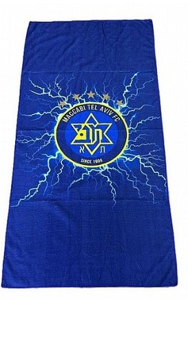 מגבת גוף מכבי תל אביב בגודל 70x140 ס