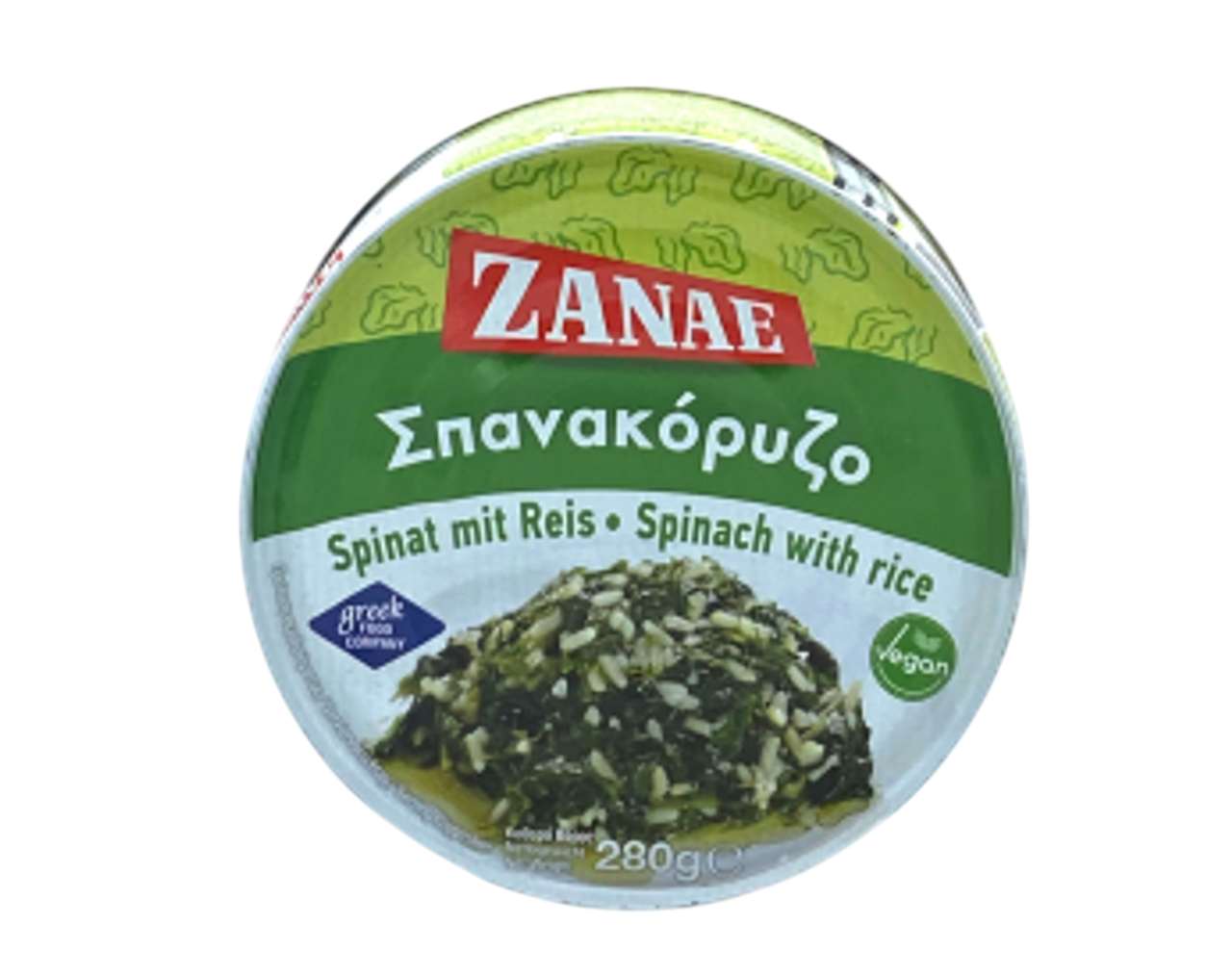 ZANAE - תרד עם אורז 280 גרם ללא גלוטן