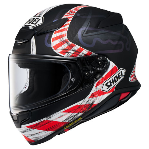 קסדת שואי מלאה שחור / אדום - SHOEI NXR2 KNEE DOWN TC-5