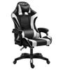 כסא גיימרים ארגונומי איכותי LEVEL UP עם 2 כריות תמיכה, שינוי זוויות של 90-170 מעלות - שחור/לבן