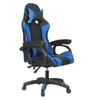 כסא גיימרים ארגונומי איכותי LEVEL UP עם 2 כריות תמיכה, שינוי זוויות של 90-170 מעלות - שחור/כחול