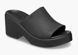 כפכפי עקב קרוקס לנשים בצבע שחור | 34-43 | Crocs Brooklyn Slide Heel BLACK 209408
