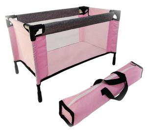 לול מתקפל עם תיק נשיאה לבובת תינוק