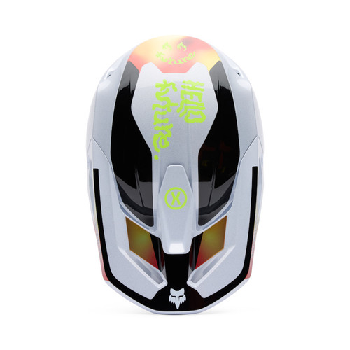 קסדת פוקס לבן - FOX V1 HELLO FUTURE V25