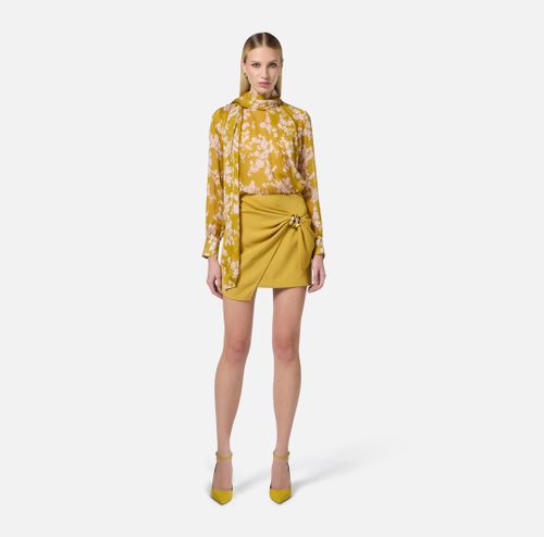 Printed blouse in silk voile fabric