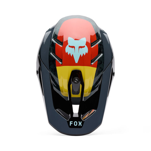 קסדת פוקס קרבון שחור / כתום - FOX V3 RS GRID V25